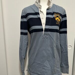 Ralph Lauren label rugby,Blue and Navy Striped Rugby Shirt